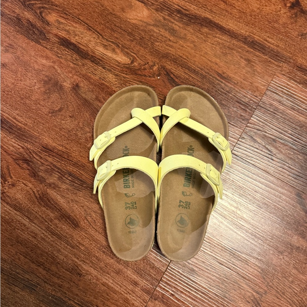 Birkenstock Yellow Cross-Strap Sandals